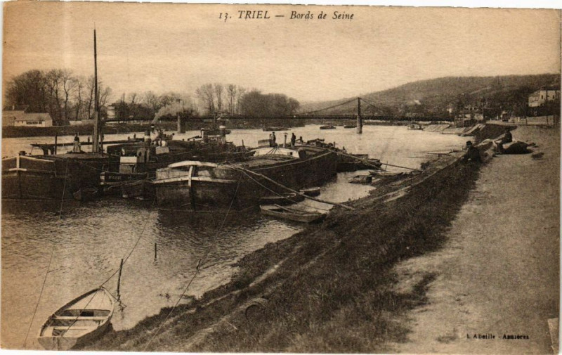 Carte postale ancienne Triel - Bords de Seine