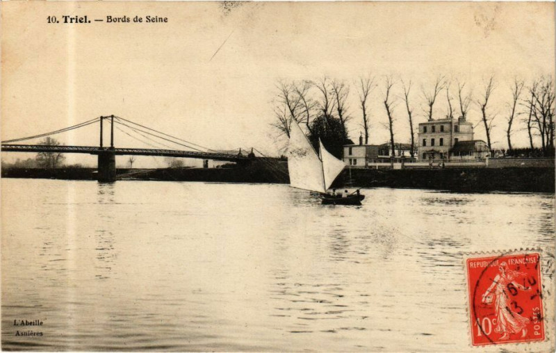 Carte postale ancienne Triel - Bords de Seine