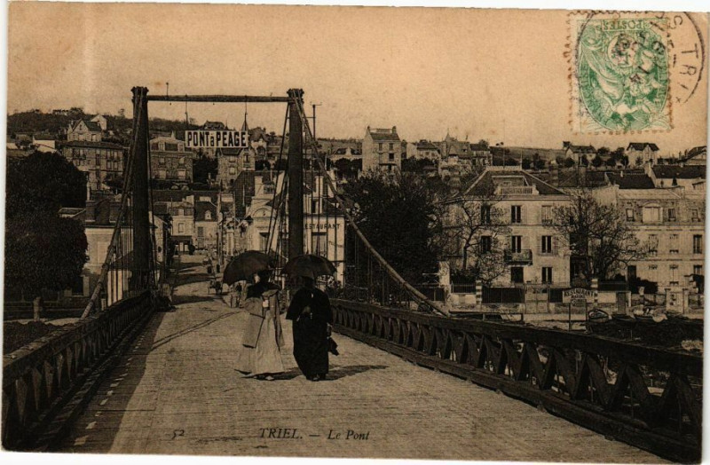 Carte postale ancienne Triel - Le Pont