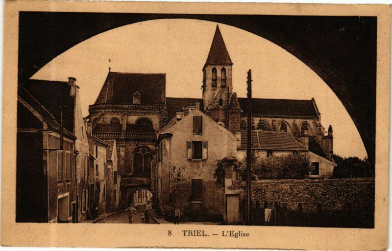 Carte postale ancienne Triel - L'Eglise