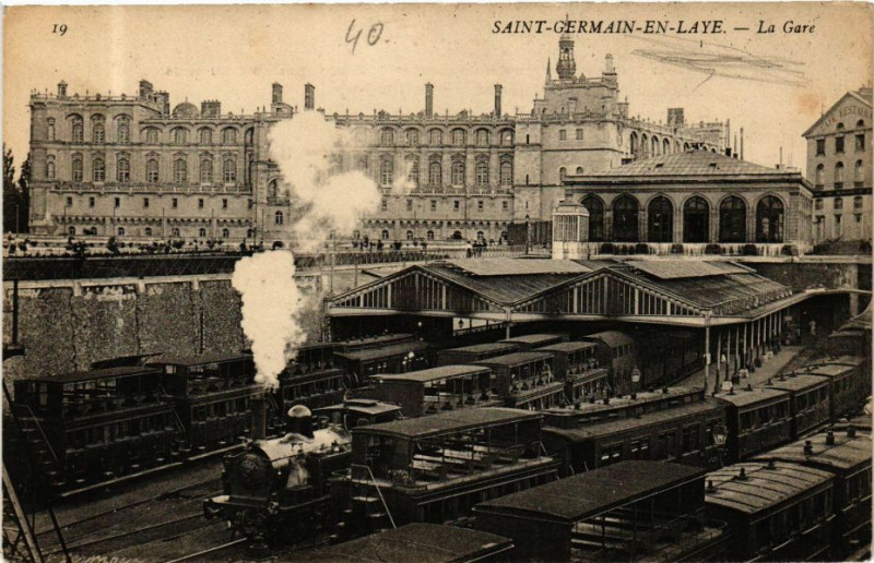 Carte postale ancienne Saint-Germain-en-Laye - La Gare à Saint-Germain-en-Laye