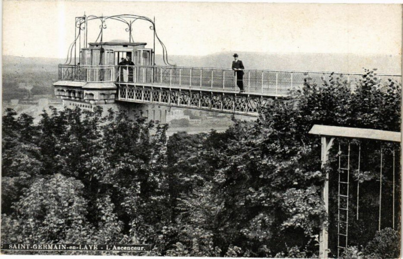 Carte postale ancienne Ed. Aqua 7 Saint-Germain-en-Laye L'Ascenseur à Saint-Germain-en-Laye