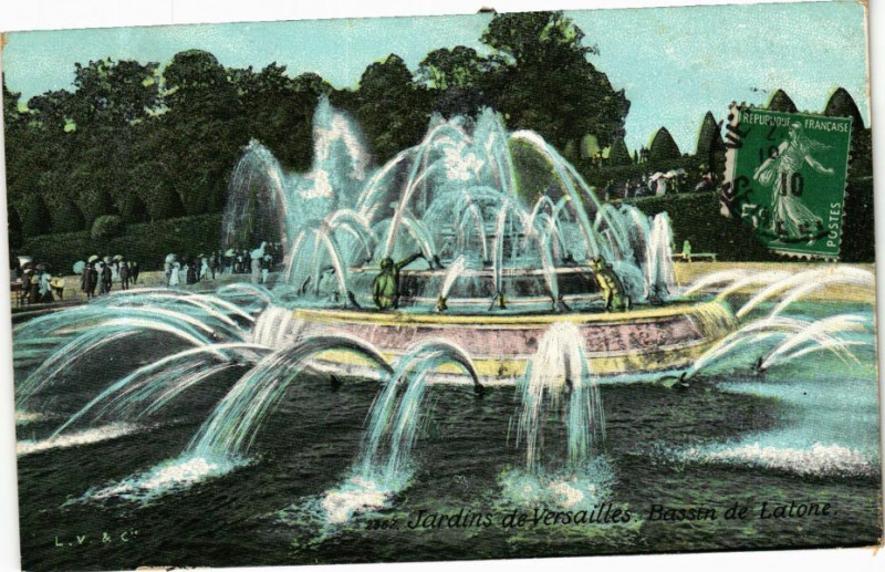 Carte postale ancienne Ed. Aqua 2367 Jardins de Versailles Bassin de Latone à Versailles