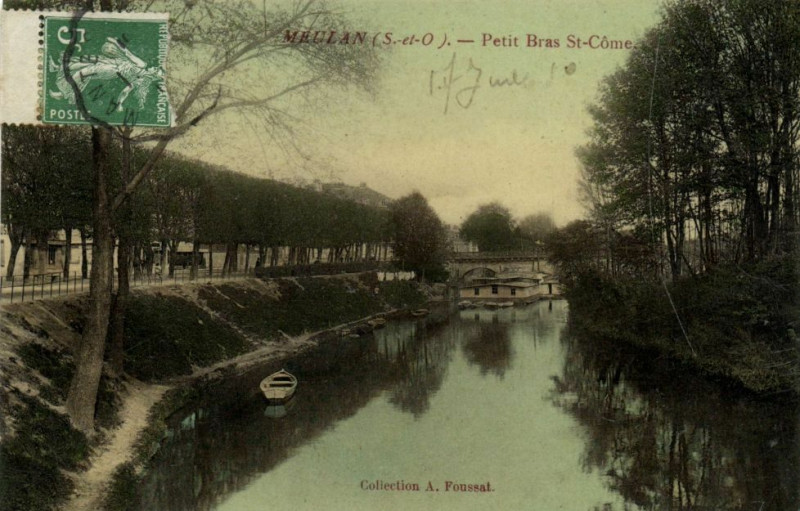 Carte postale ancienne Meulan-Petit Bras Saint-Come