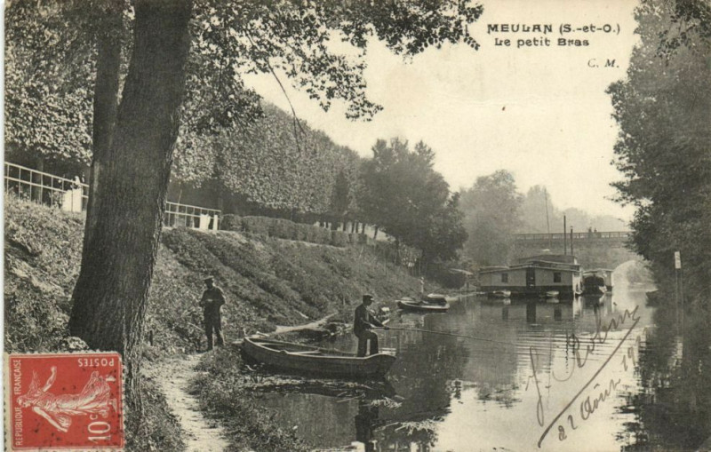 Carte postale ancienne Meulan-Le Petit Bras