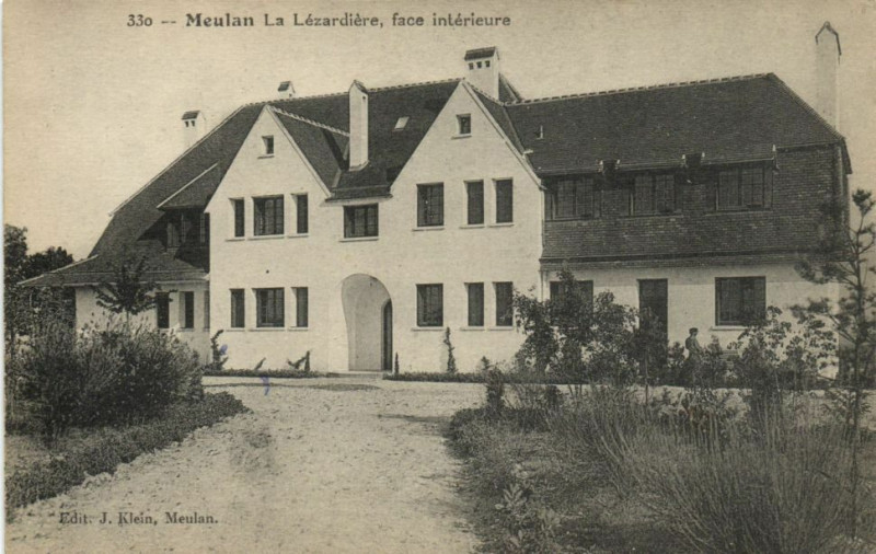 Carte postale ancienne Meulan-La Lezardiere face interieure