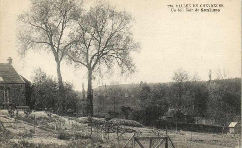 Carte postale ancienne Vallée de Chevreuse-Un Joli Coin de Senlisse à Senlisse
