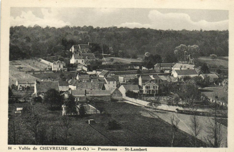 Carte postale ancienne Vallée de Chevreuse-Panorama-St.Lambert à Chevreuse