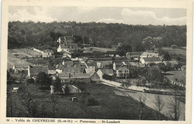 Carte postale ancienne Vallée de Chevreuse-Panorama-St.Lambert à Chevreuse