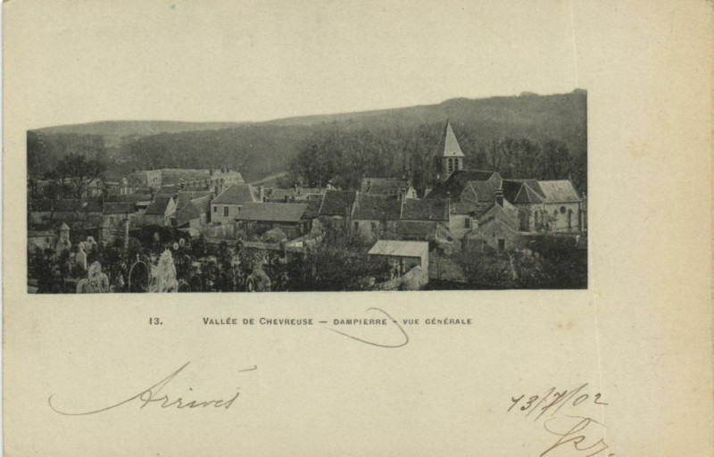 Carte postale ancienne Vallée de Chevreuse-Dampierre-Vue générale à Chevreuse