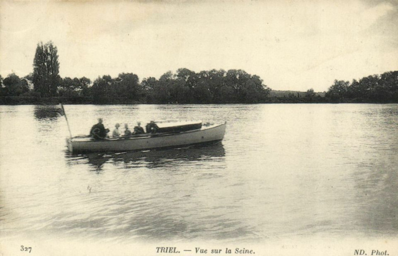 Carte postale ancienne Triel-Vue sur la Seine