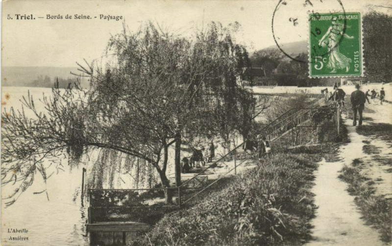 Carte postale ancienne Triel-Bords de Seine-Paysage