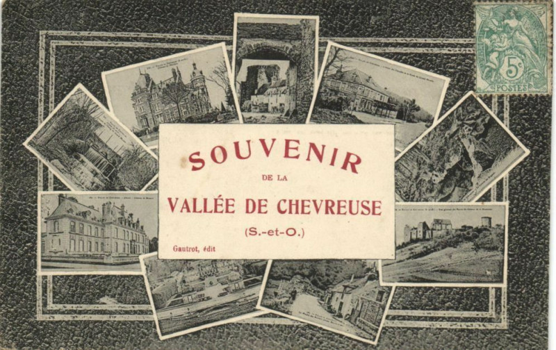 Carte postale ancienne Souvenir de la Vallée de Chevreuse à Chevreuse