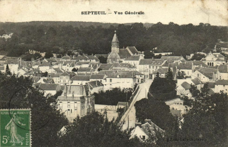 Carte postale ancienne Septeuil-Vue générale à Septeuil