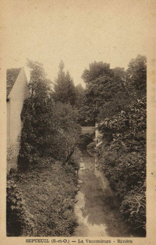 Carte postale ancienne Septeuil-La Vaucouleurs-Riviere à Septeuil