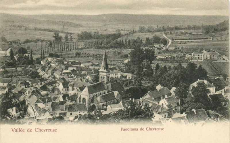 Carte postale ancienne Panorama de Chevreuse à Chevreuse