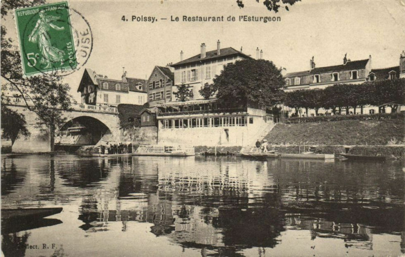 Carte postale ancienne Orphin-Le Restaurant de l'Esturgeon à Orphin