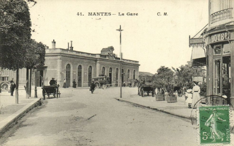 Carte postale ancienne Mantes-La Gare