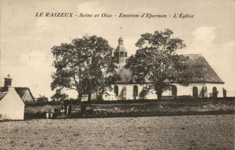 Carte postale ancienne Le Raizeux-Env. d'Epernon-L'Eglise à Raizeux