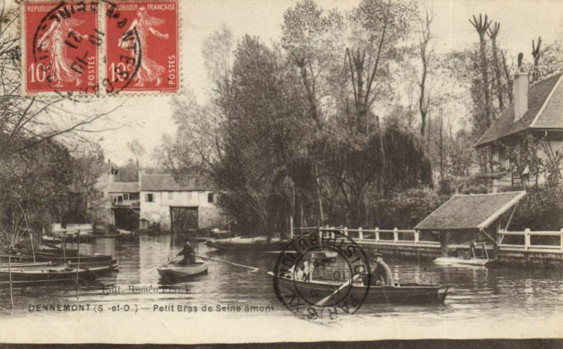 Carte postale ancienne Dennemont-Petit Bras de Seine