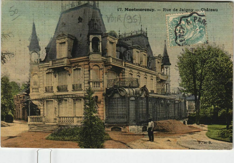 Carte postale ancienne Montmorency Rue de JaIGNY à Montmorency