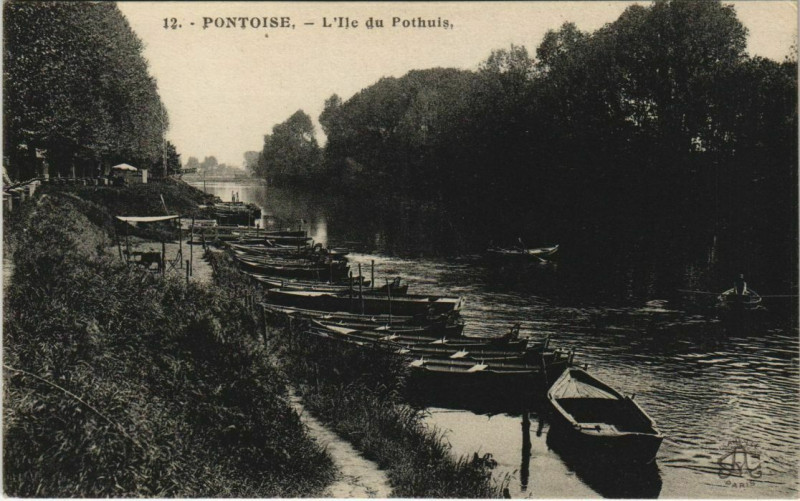 Carte postale ancienne Pontoise L'Isle du Pothuis à Pontoise