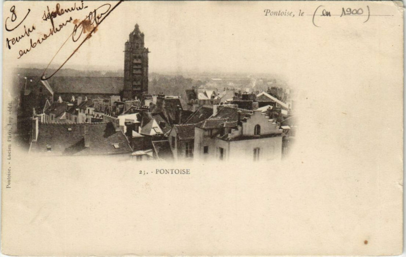 Carte postale ancienne Pontoise Panorama à Pontoise