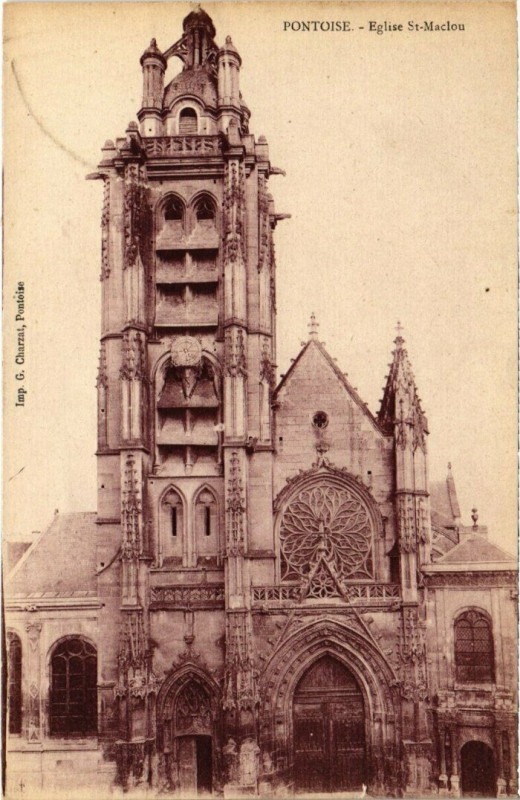 Carte postale ancienne Pontoise - Eglise Saint-Maclou à Pontoise