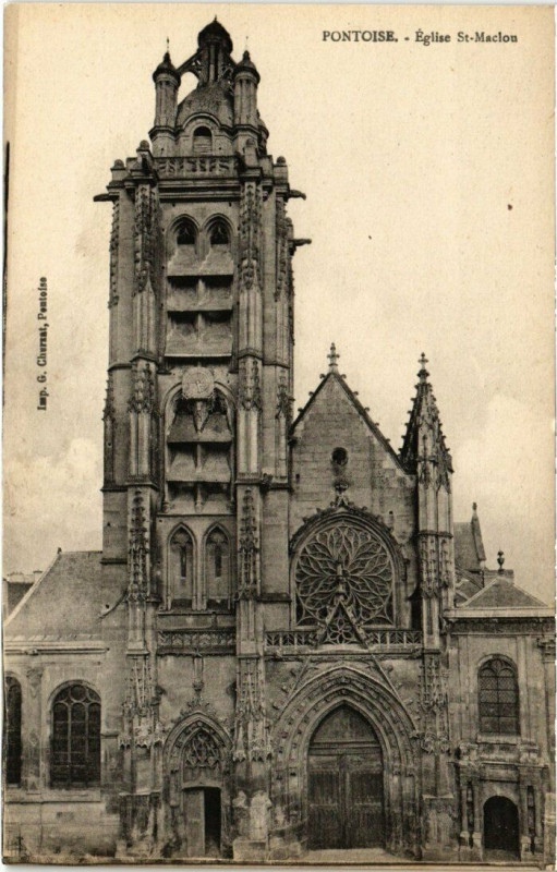Carte postale ancienne Pontoise - Eglise Saint-Maclou à Pontoise