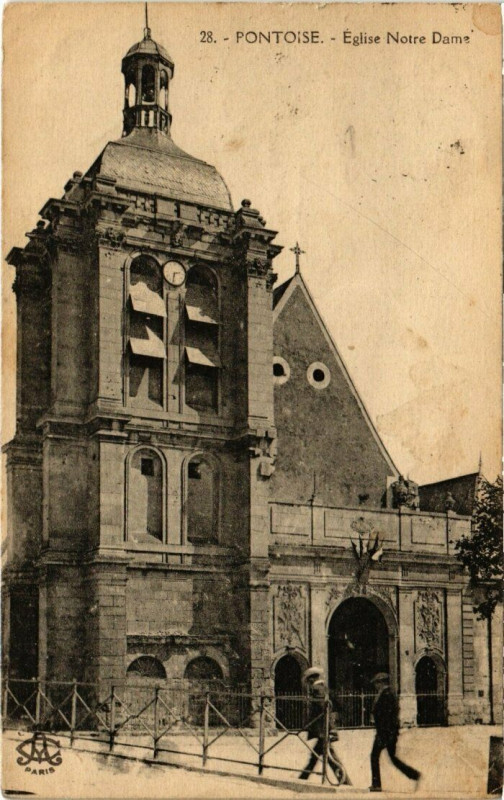 Carte postale ancienne Pontoise - Eglise Notre Dame à Pontoise
