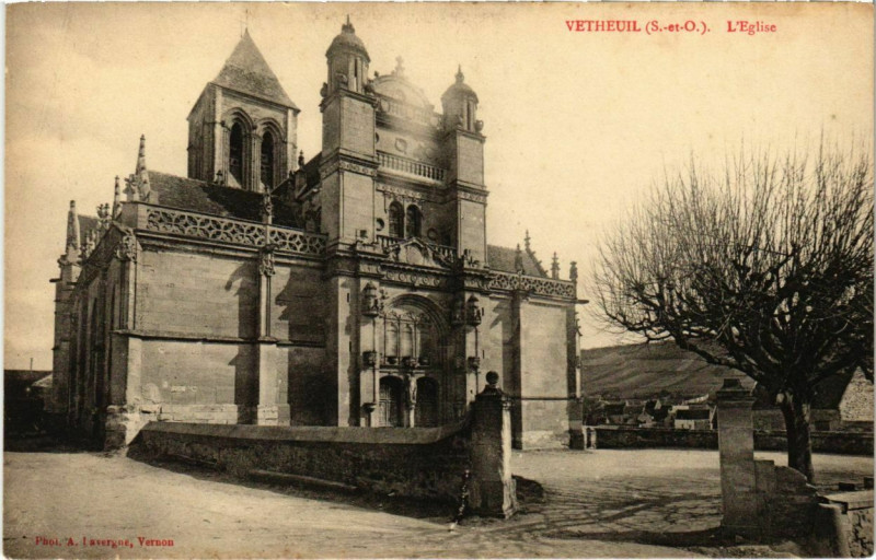Carte postale ancienne Vetheuil - L'Eglise à Vétheuil
