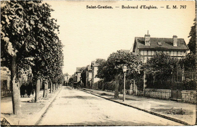 Carte postale ancienne Saint-Gratien - Boulevard d'Enghien à Saint-Gratien