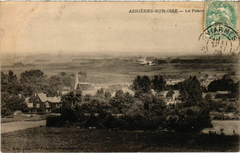 Carte postale ancienne Asniers-sur-Oise - Le Panorama