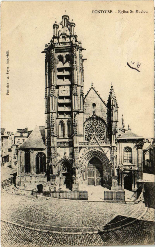 Carte postale ancienne Pontoise - Eglise St-Maclou à Pontoise