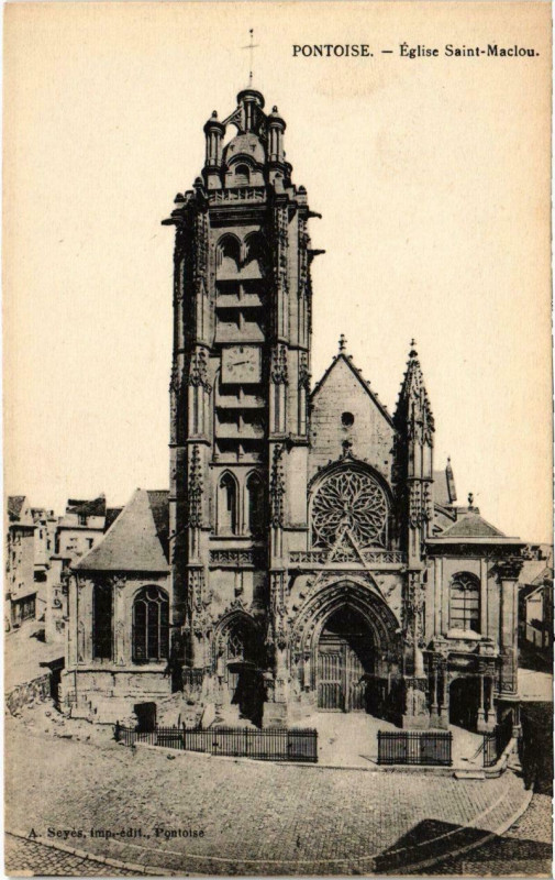 Carte postale ancienne Pontoise - Eglise St-Maclou à Pontoise