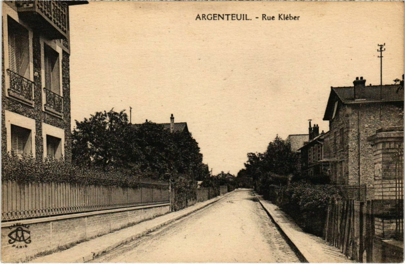 Carte postale ancienne Argenteuil - Rue Kleber à Argenteuil