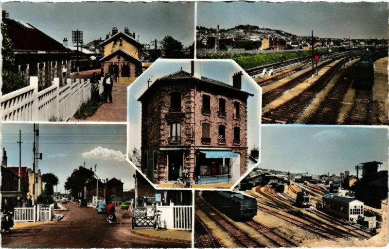 Carte postale ancienne Argenteuil - La gare de triage à Argenteuil