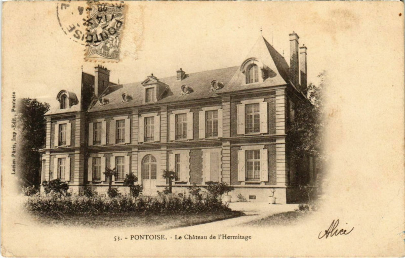 Carte postale ancienne Pontoise - Le Chateau de l'Hermitage à Pontoise