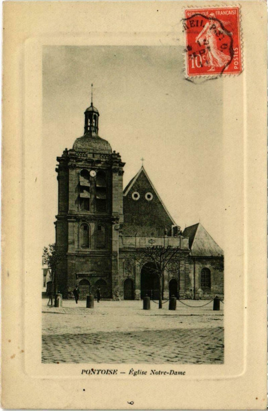 Carte postale ancienne Pontoise - Eglise Notre-Dame à Pontoise