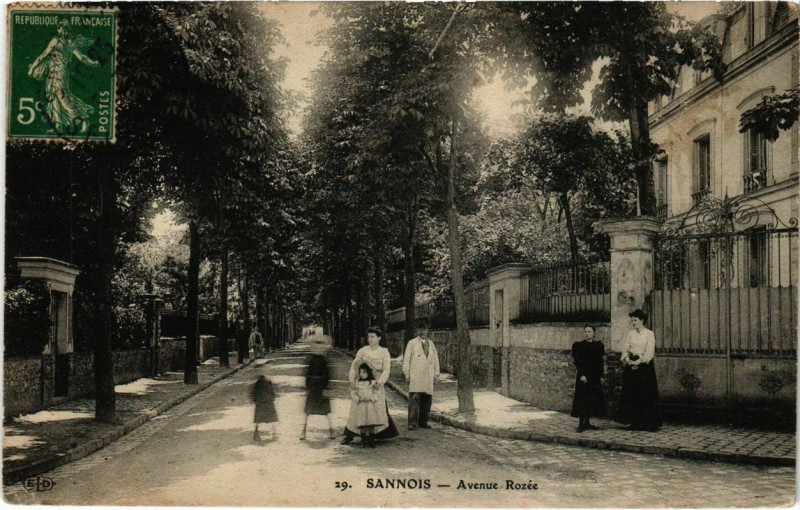 Carte postale ancienne Sannois - Avenue Rozee à Sannois