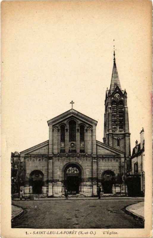 Carte postale ancienne Saint-Leu-la-Foret - L'Eglise à Saint-Leu-la-Forêt