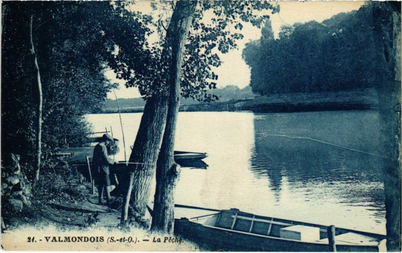 Carte postale ancienne Valmondois - La Peche à Valmondois