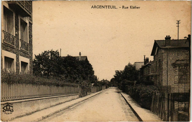Carte postale ancienne Argenteuil - Rue Kleber à Argenteuil