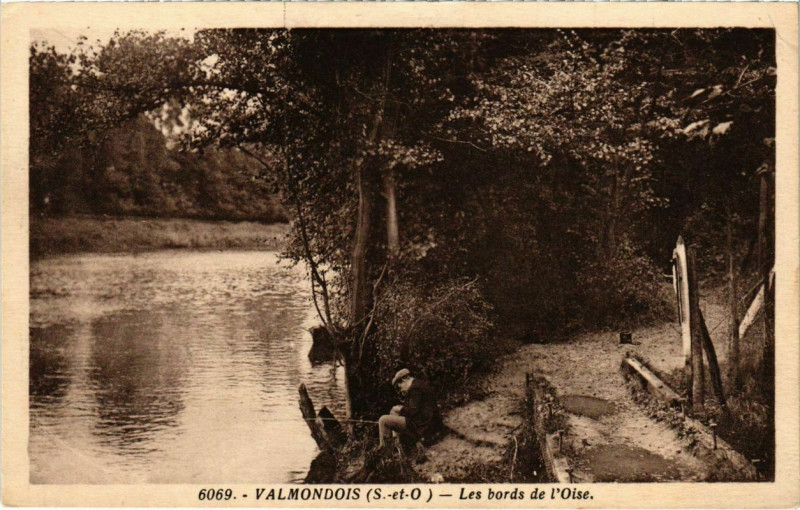 Carte postale ancienne Valmondois - Les bords de l'Oise à Valmondois