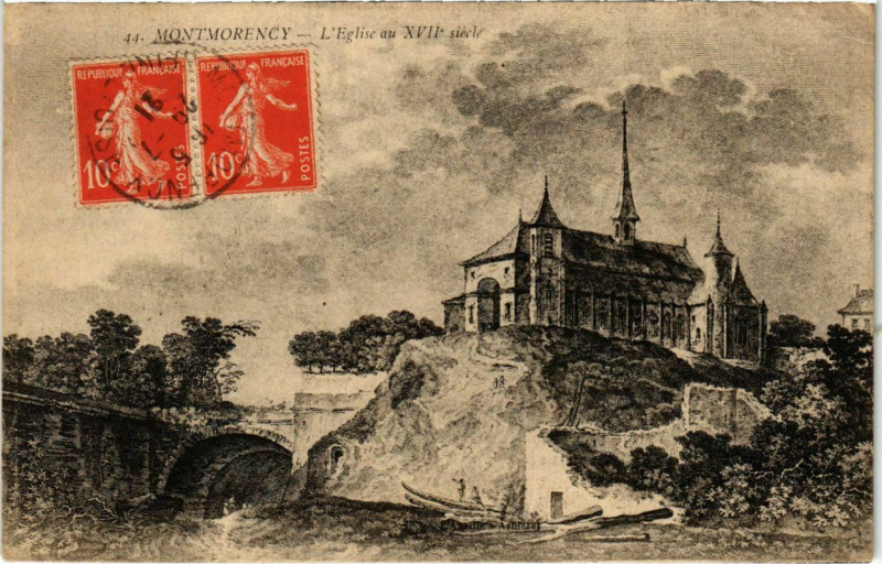 Carte postale ancienne Montmorency - L'Eglise au Xvi siecle à Montmorency