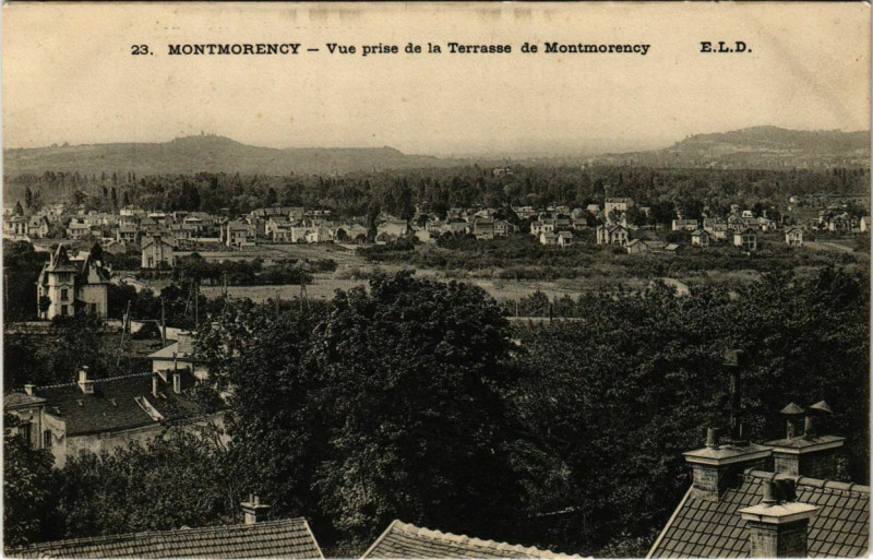 Carte postale ancienne Montmorency - Vue prise de la Terrasse de Montmorency à Montmorency