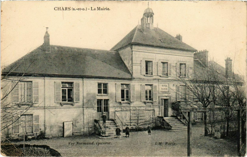 Carte postale ancienne La Mairie à Chars