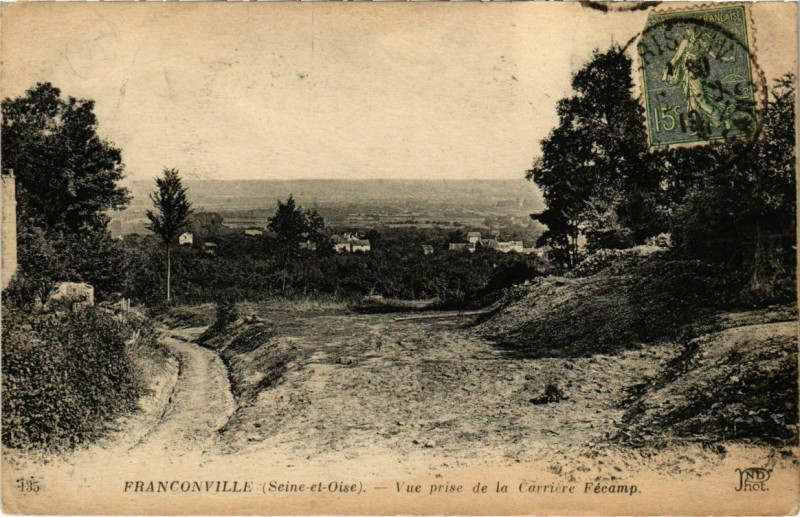 Carte postale ancienne Franconville - Vue prise de la Carriere à Franconville
