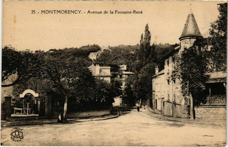 Carte postale ancienne Montmorency - Avenue de la Fontaine-Rene à Montmorency