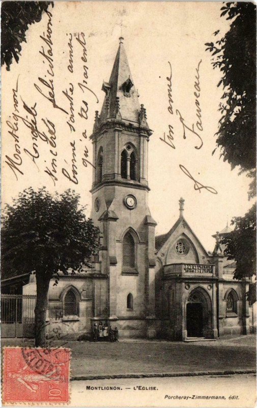 Carte postale ancienne Montlignon - L'Eglise à Montlignon